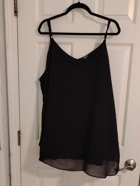 torrid Black V-Neck Spaghetti Strap Tank